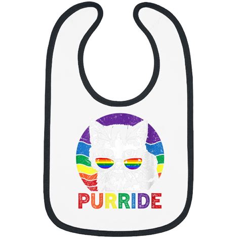 Purride Ally Cat Rainbow Equal Rights Lgbt Gay Lesbian Pride Bibs Sold By Vincedusty Sku