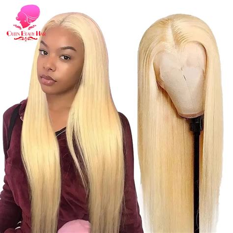 Long Blonde Lace Front Wig Human Hair HD Transparent 613 Color 13x4 13x6 Lace Frontal Wig