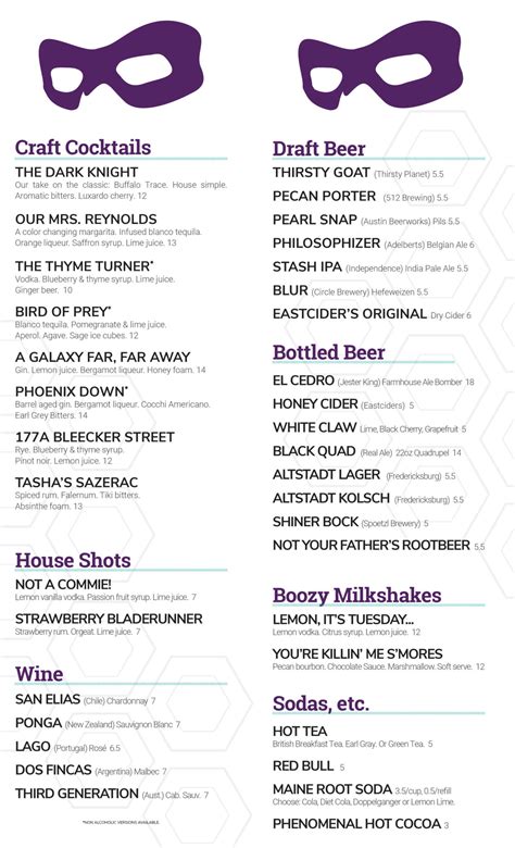 GASTROPUB MENUS | Vigilante Gastropub & Games