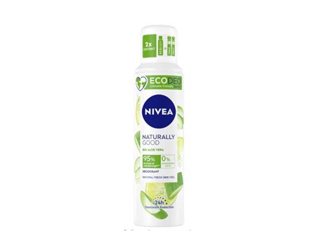 Nivea Naturally Good Deodorant Spray, Bio Aloe Vera, 125 mL Ingredients and Reviews