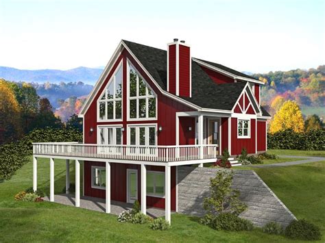 062H-0350: Mountain House Plan | Mountain house plans, Sloping lot ...