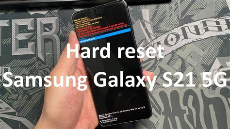 How To Hard Reset Samsung Galaxy S21 5g Android 12 Youtube