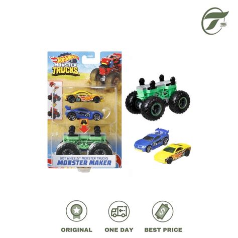 Jual MAINAN HOT WHEELS MONSTER TRUCKS MONSTER MAKER GWW13 3 MOBIL