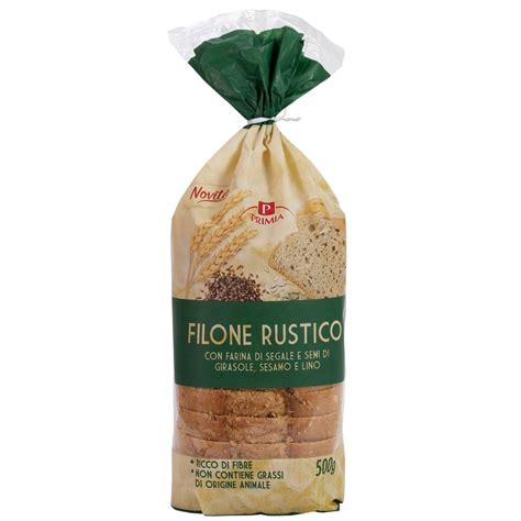 PRIMIA Filone Rustico 500 GR Con Farina Di Segale E Semi Di Girasole