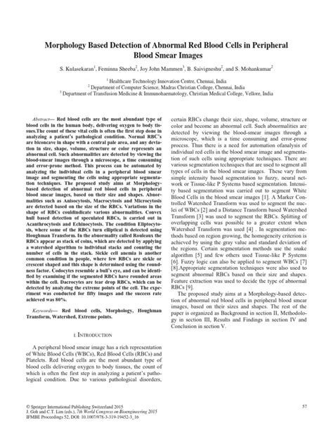 4-Morphology Based Detection of Abnormal Red Blood Cells in Peripheral ...