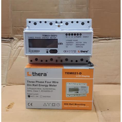 Jual THERA KWH METER LCD DIGITAL TEM021 D05F3 3 PHASE CT 5A SINGLE