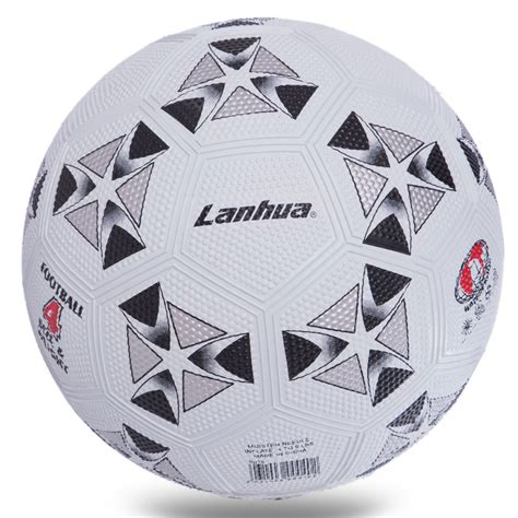 Мяч резиновый футбольный LANHUA S015 №4 белый-черный - Мячи резиновые ...