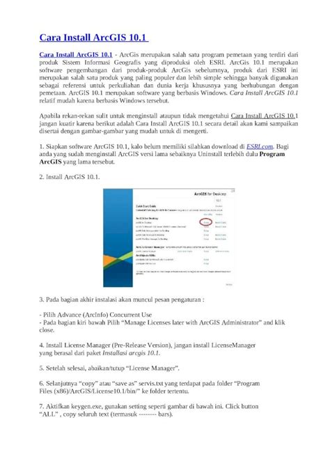 Docx Cara Install Arcgis Dokumen Tips