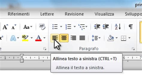 Allineamento Del Testo Microsoft Word YouTube