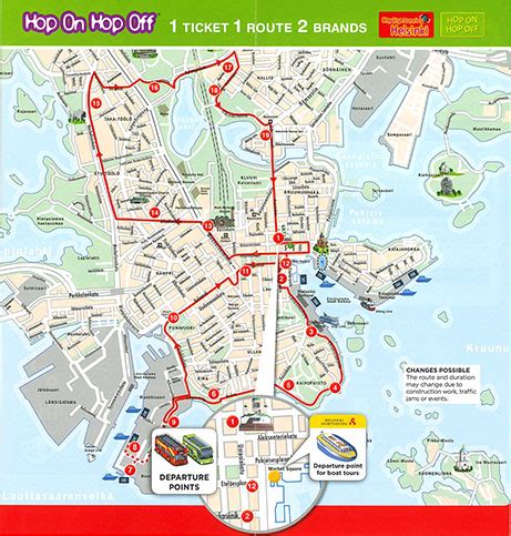 Helsinki Hop On Hop Off Bus Map