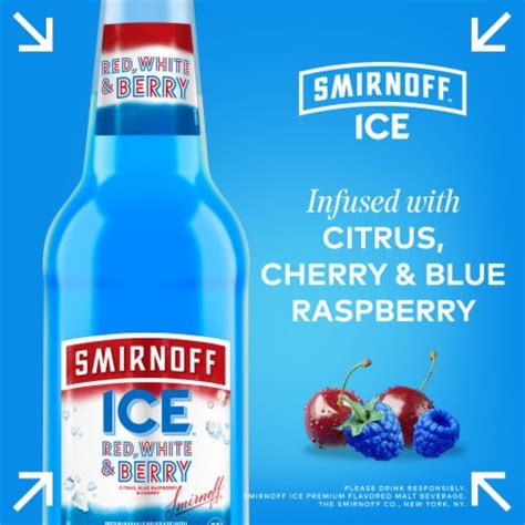 Smirnoff Ice Red White And Berry Flavored Hard Beverage 6 Bottles 112