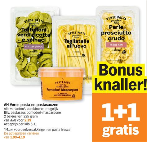 AH Verse Pasta En Pastasauzen Promotie Bij Albert Heijn