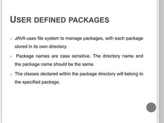 Terface And Packages Pptx