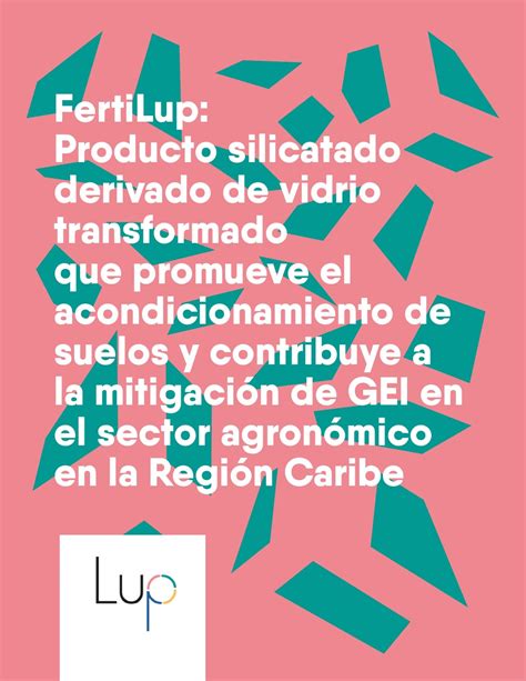 FertiLup: producto silicatado derivado de vidrio transformado que