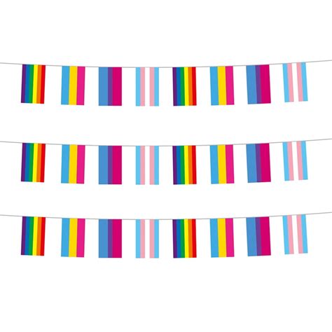 Rainbow Flag Lgbt Pride String Flag Banners For Pansexuality Bisexuality Transgender And Gay