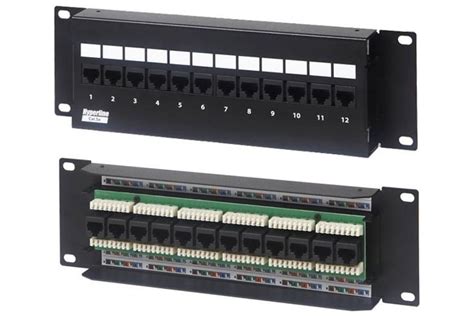 Настенная патч-панель c передним монтажом, 12 портов RJ-45 8P8C ...