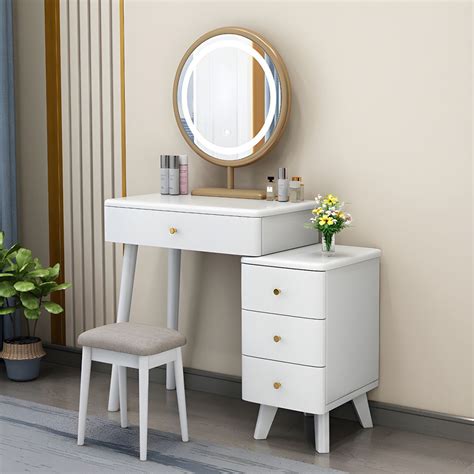 Solid Wood Makeup Vanity Desk Modern Makeup Vanity Desk Table With