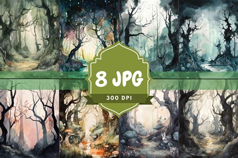 The Dark Forest Watercolor Bundle Graphic by Antoine · Creative Fabrica