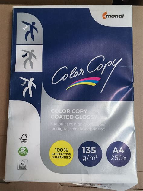 Бумага Color Copy Coated Glossy А4, 135г, м2, 250л. 141%CIE — купить в ...