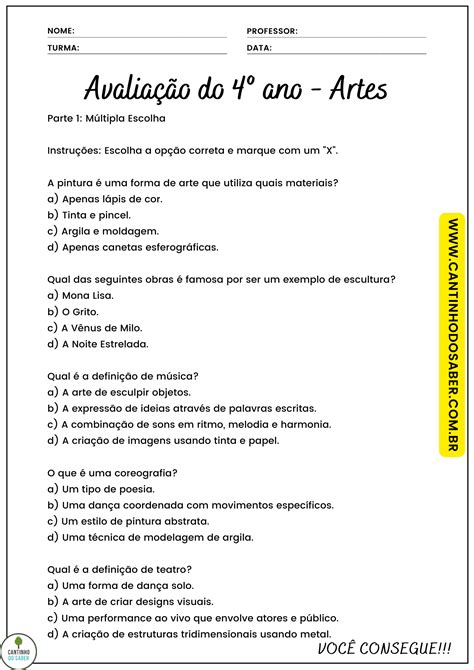 Atividade De Artes 4 Anos