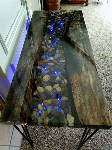 Sold Do Not Order I Can Make You One Resin River Table W Rocks