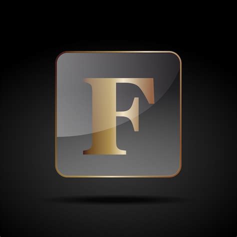 Premium Vector Vector Button Letter F