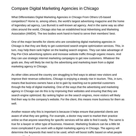 Compare Digital Marketing Agencies in Chicagopptuw.pdf.pdf | DocDroid