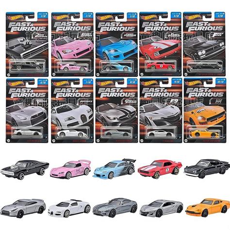 Машинка коллекционная Mattel Hot Wheels Fast Furious HNR C C Десять машин купить с