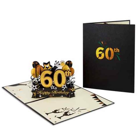 Happy 60th Birthday Pop Up Card Homanga