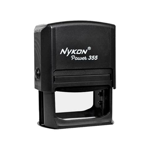 Carimbo Automático Nykon Power Black 355 Preto 60x40mm Carimbos BH