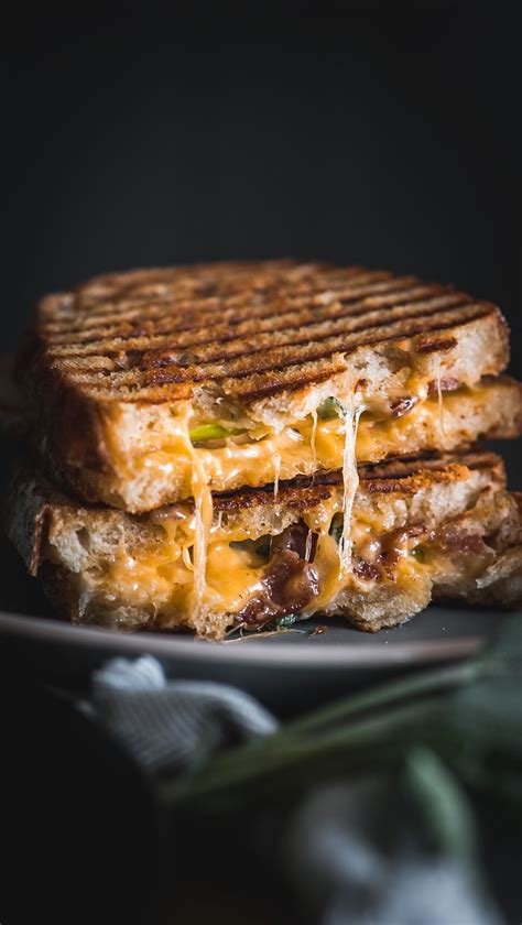 Apple Gouda Bacon Grilled Cheese A Pleasant Palate Recipe Bacon Grilled Cheese Gourmet