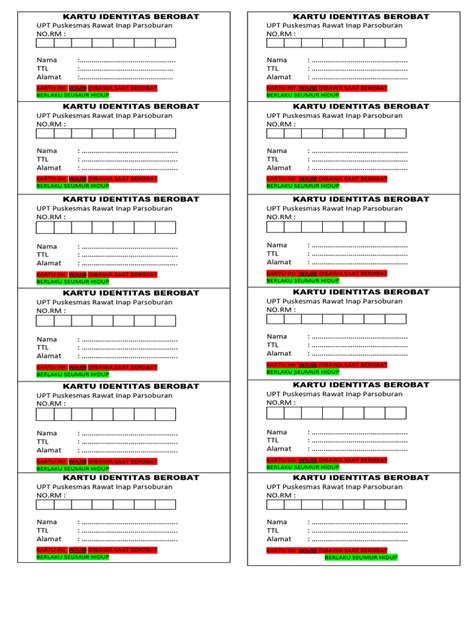 Kartu Identitas Berobat Puskesmas Pdf