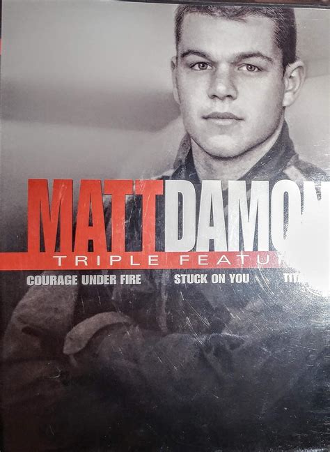 Amazon.com: Matt Damon Triple Feature (Courage Under Fire, Stuck on You ...