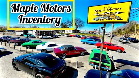 Classic American Muscle Car Lot Maple Motors Inventory Update