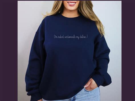 I M Naked Underneath My Clothes Sweatshirt Funny Shirt Valentines Humor Gift Etsy