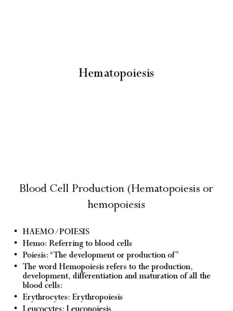 how to pronounce hematopoiesis