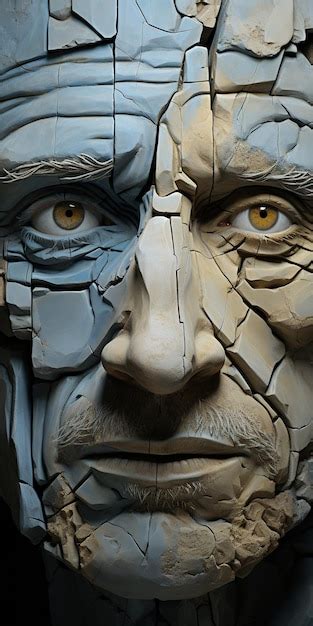 premium ai image carved  history  enduring image   man face