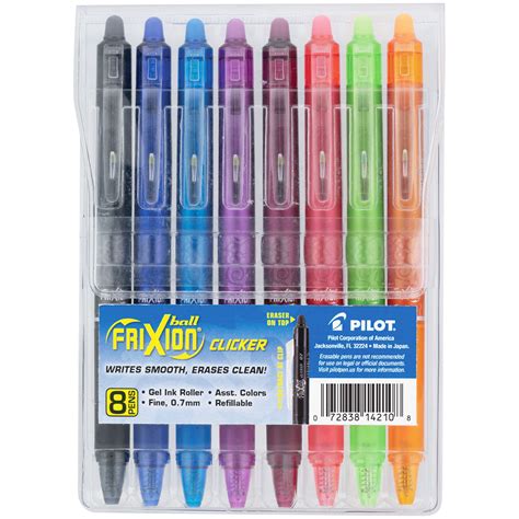 Pilot Frixion Ball Erasable Gel Ink Pens Fine Point Mm Assorted