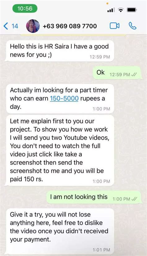 Youtube Likes Scam Check The Whatsapp Messages That Made Woman Lose Rs