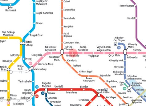 Yenimahalle station map - Istanbul Metro