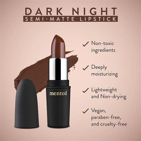 Mented Cosmetics Dark Night Semi Matte Nude Lipstick Lip Liner Set Buy Now With Express