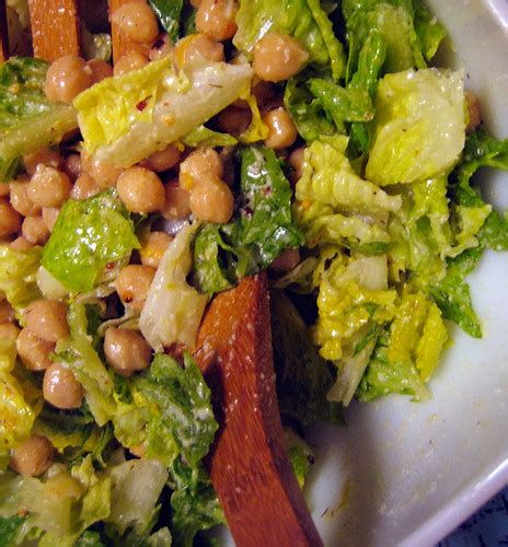 Eat Hungrily Chickpea And Romaine Salad With Lemon Parmesan Vinaigrette Everybody Likes Sandwiches