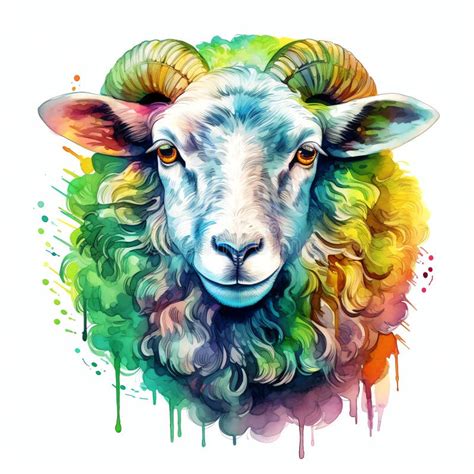 Irish Sheep Watercolor Stock Illustration Illustration Of Patrick