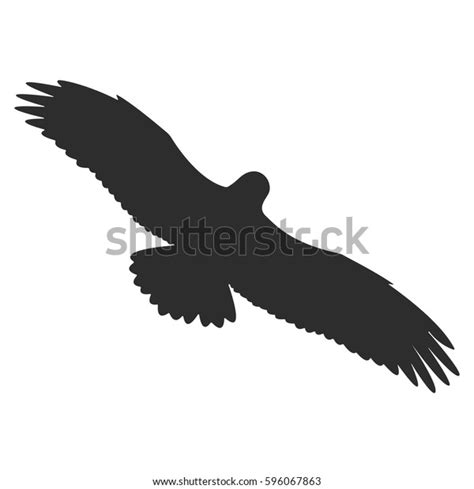 Silhouette Soaring Bird Separately Isolated Image Stock Vector (Royalty ...