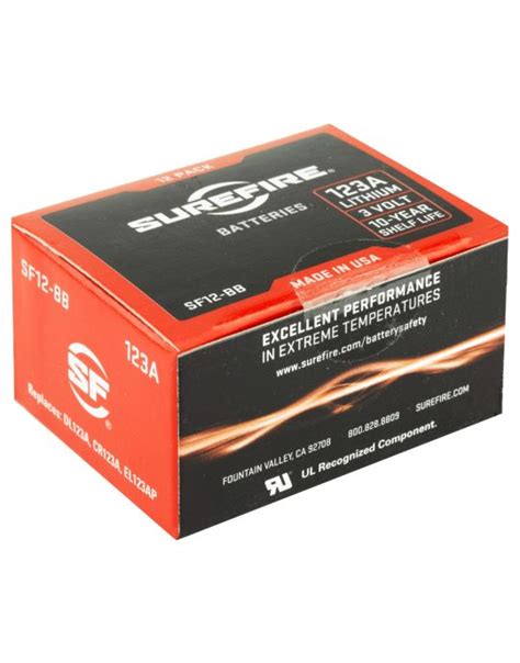 Surefire Battery Cr123a Lithium 2 Pack Red