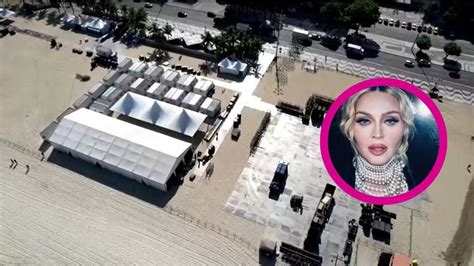 Palco Para O Show De Madonna Em Copacabana Come A A Ser Montado