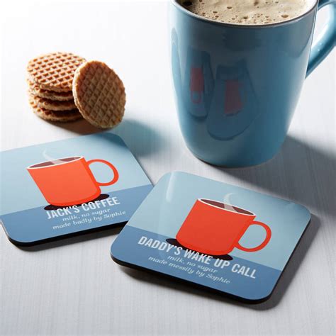 personalised tea / coffee coaster by coconutgrass | notonthehighstreet.com
