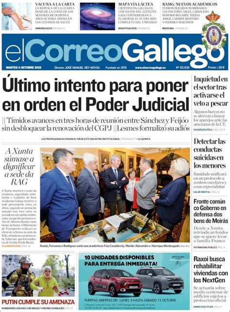 Periódico El Correo Gallego España Periódicos De España Edición De