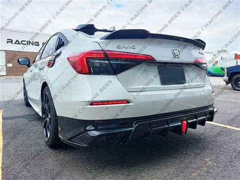 2022 Honda Civic Sedan Yofer Rear Diffuser Black — Racingbees