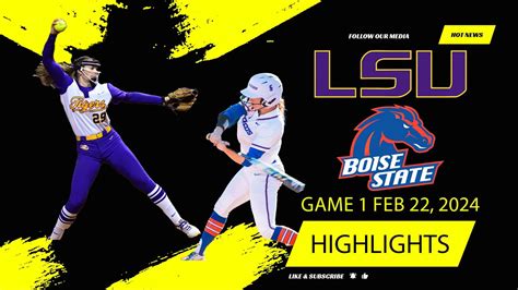 Lsu Vs Boise State Walkoff 2024 College Softball Highlights Youtube